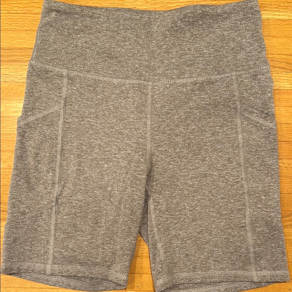 Gray Women's Yoga Shorts WITH POCKETS 
Size small